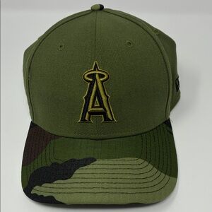 New Era MLB LA Angels Green Camo Cap